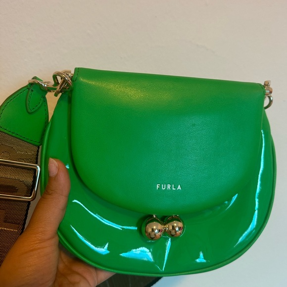 Furla Bags Furla Portagioia Mini Crossbody Green Never Worn With Dustbag Poshmark